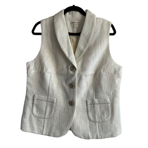 Coldwater Creek White Vest Size L